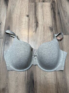 Ambrielle Full Coverage Lightly Padded Gray Bra 42DD Adjustable Straps